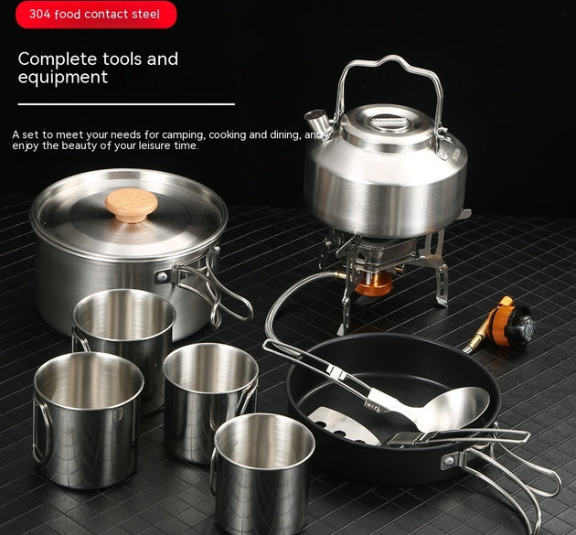 Outdoor Cookware Portable Folding Pan Set