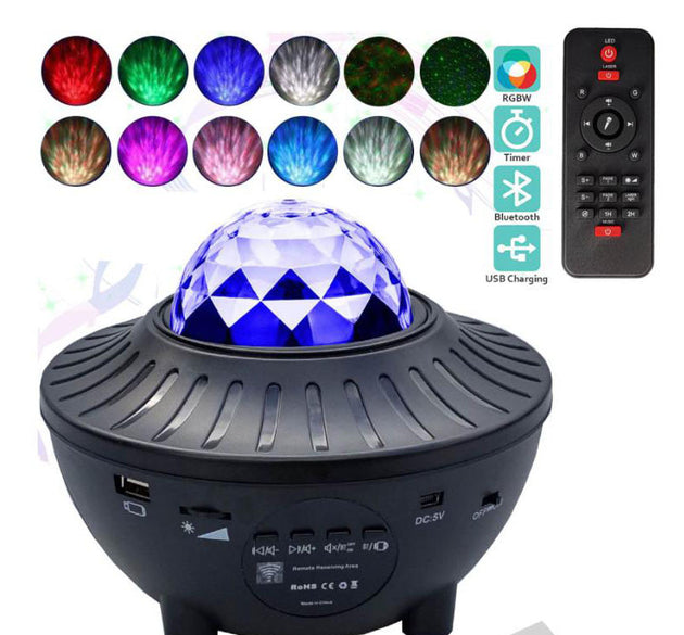 led bluetooth music projector light