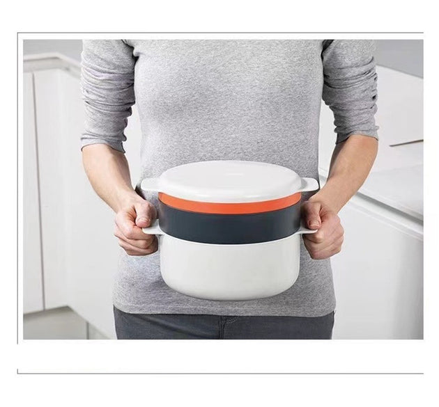 Plastic Microwave Steaming Container Kitchen Gadgets