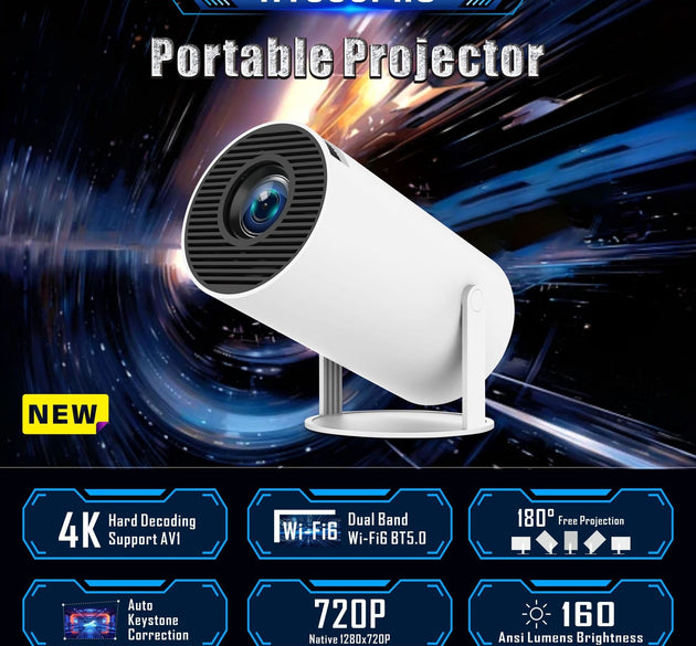 HY300 Pro Projector Home Theater Entertainment Portable Small Projector